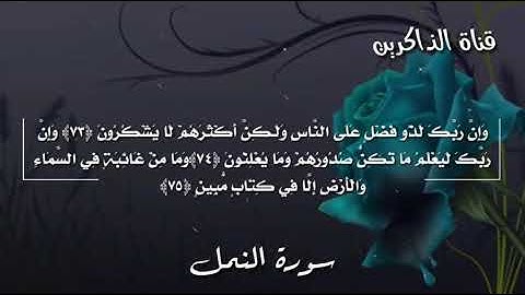 ( أمن خلق السماوات والأرض .. ) - إسلام صبحي - سورة النمل