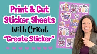Make Sticker Sheets with Cricut&#39;s &quot;Create Sticker&quot; and Teckwrap&#39;s Sticker Vinyl using Print then Cut
