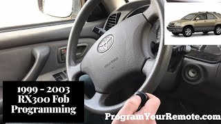 How To Program A Lexus RX300 Remote Key Fob 1999  2003