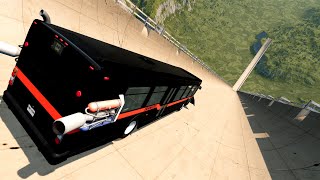 What happens to Soft Physics cars when thrown from mega ramp? BeamNg.drive screenshot 1