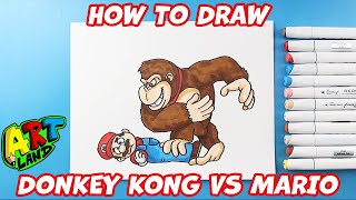 How to Draw Donkey Kong vs Mario l Super Mario Bros Movie