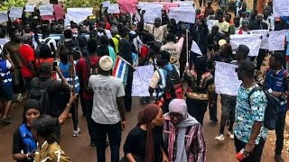 GALA Protest Erupts at NAWEC Headquarters as Demonstrators Demand End to Blackouts.