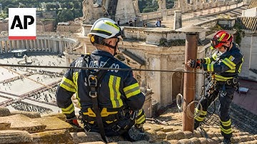 Conclave: Workers install chimney and stove at Sistine Chapel for new pope