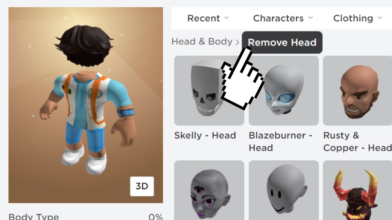 Why is my headless head showing a head in 3d? : r/RobloxHelp