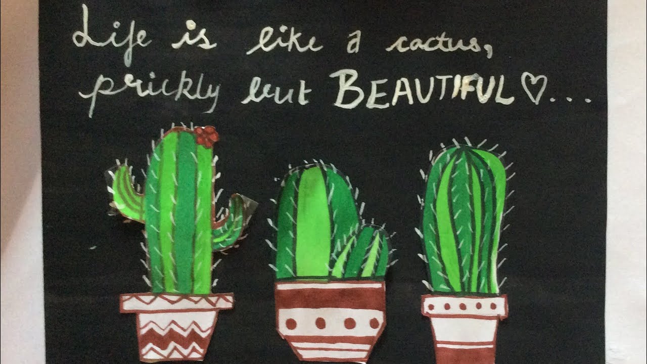 How to draw cute cacti🌵..... 