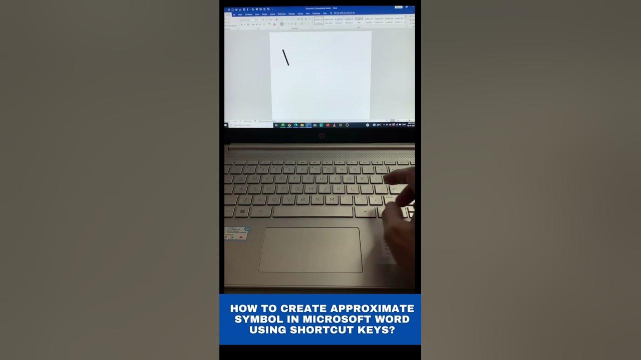 How to create approximate symbol in microsoft word using shortcut keys
