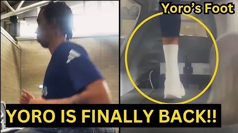 MANCHESTER UNITED STAR LENY YORO returns to training in Carrington