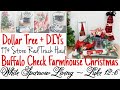 5 DIY DOLLAR TREE + BUFFALO CHECK LITTLE RED TRUCK FARMHOUSE CHRISTMAS TRAYS + 99¢ STORE HAUL