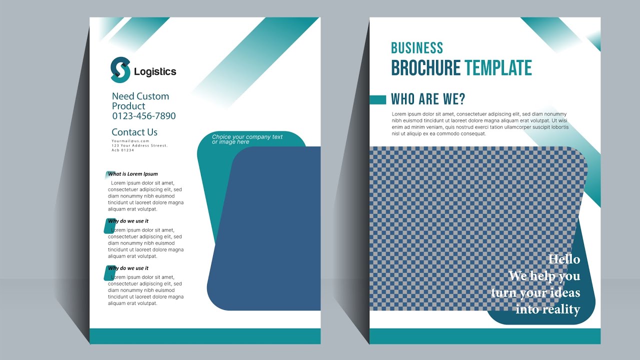 Drawing Tutorial Pamplet How Make a Brochure | Pamphlet in #coreldraw #illustration Quick & easy ...
