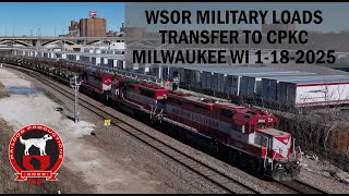 WSOR Military Loads Being Transferred To CPKC In Milwaukee WI 1-18-2025