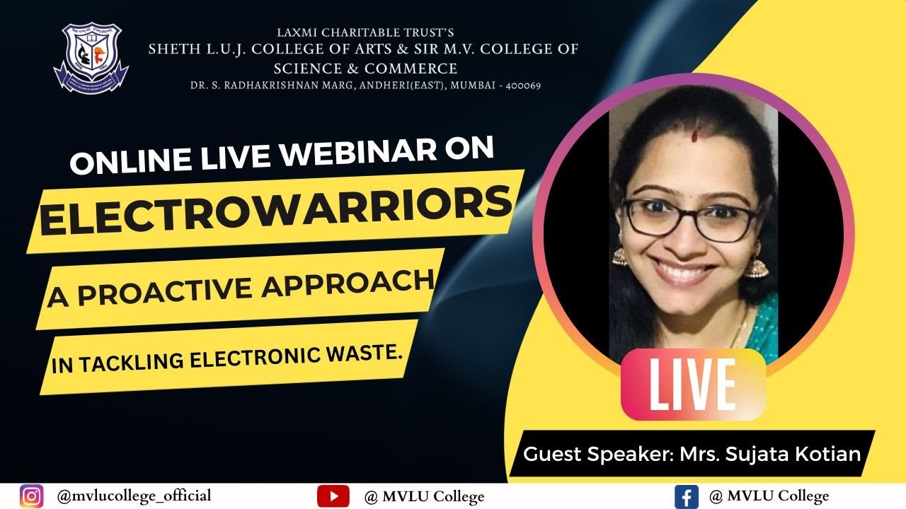 ELECTROWARRIORS - A PROACTIVE APPROACH TO TACKLING ELECTRONIC WASTE - WEBINAR