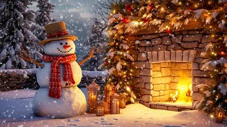 Snowy Christmas Ambience ❄️🎄 Traditional Instrumental Christmas Music with a Warm Fireplace screenshot 3