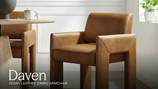 Daven Vegan Leather Dining Armchair