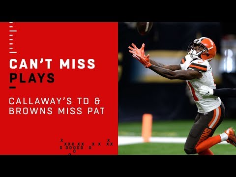 Taylor's TD Bomb to Callaway Ties the Game BUT BROWNS MISS PAT!