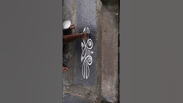 beautiful side border design for rangoli//simple daily side border designs