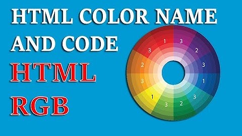 HTML Color Name And Code