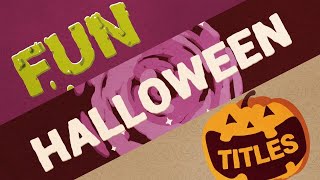 Fun Halloween Titles Motion Graphics Templates