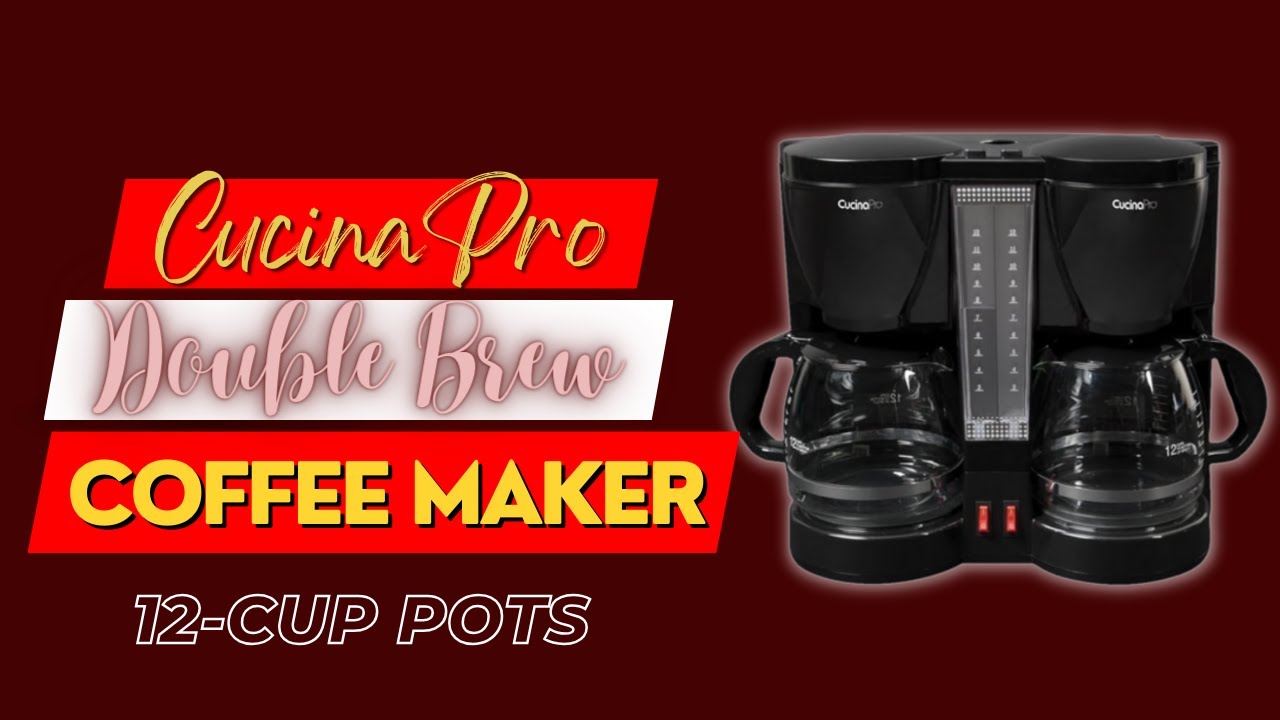 Cucinapro Double Coffee Brewer Station - Two 12 Cup Pots