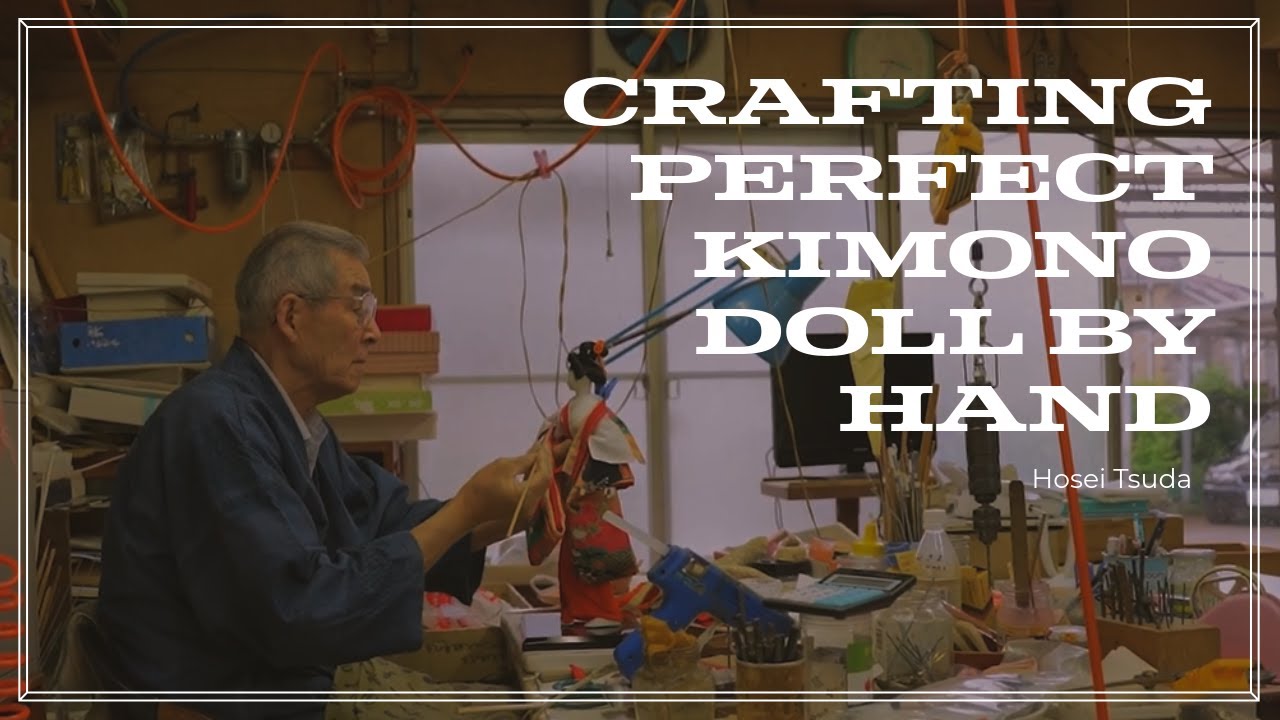 Creating perfect kimono doll by hand.A traditional craftsman for a 190 yeas old stroe in Tokyo