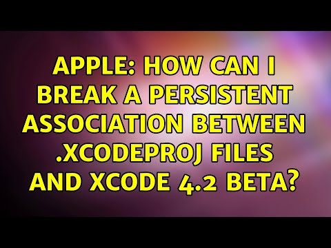 ऐप्पल: मैं .xcodeproj फाइलों और एक्सकोड 4.2 बीटा के बीच लगातार जुड़ाव कैसे तोड़ सकता हूं?
