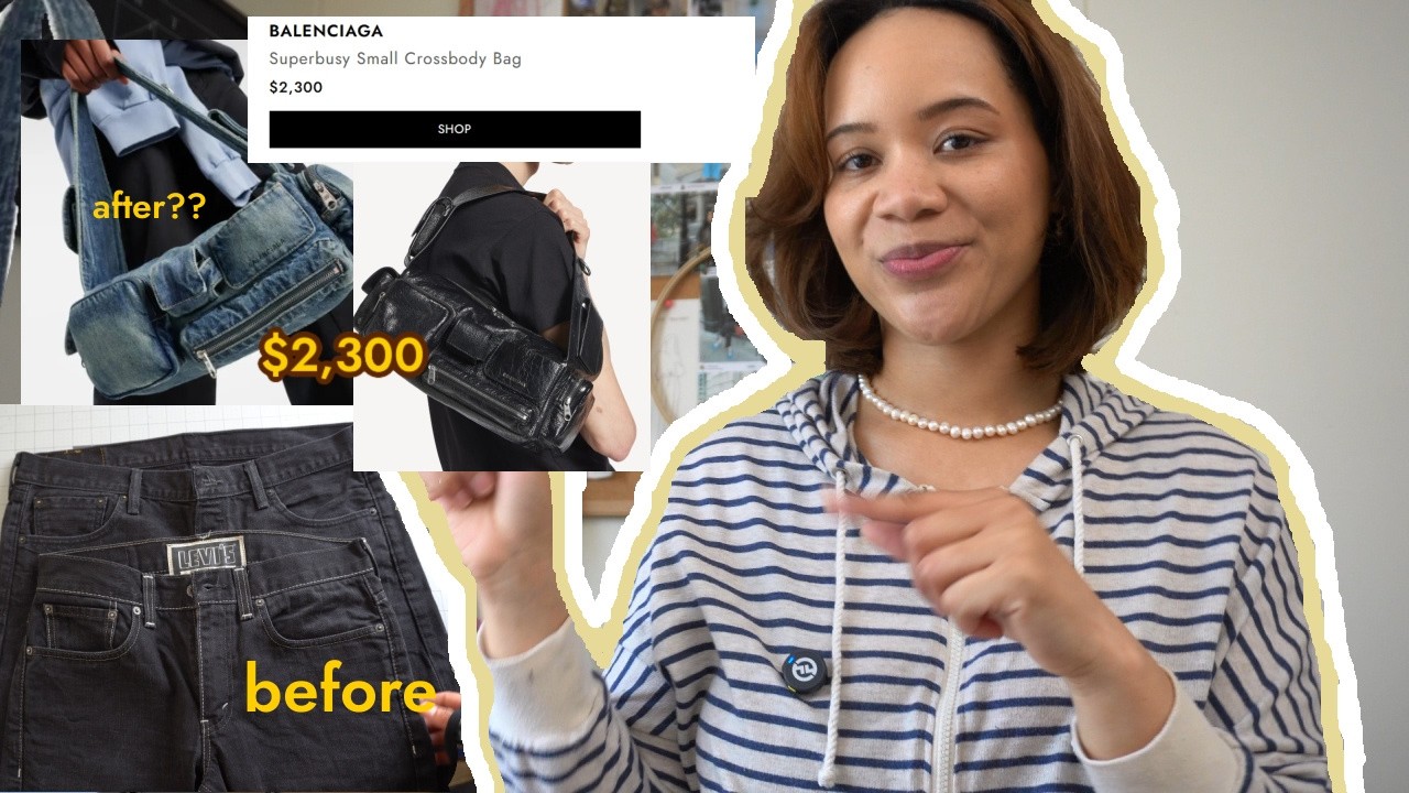 Can I turn thrifted jeans into this $2,300 Balenciaga Bag?! Thrift