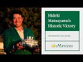 Hideki matsuyamas historic victory  the masters