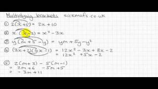 GCSE Maths: Multiplying (expanding) brackets by sickmafs.co.uk