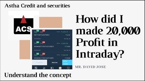 Option writing: 20,000 Profit | Astha Credit and securities | Mr. David