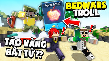 KHANGG HACK BEDWARS BẰNG TÁO VÀNG BẤT TỬ VÔ CỰC VÀ CẦN CÂU HACK TROLL NOOB TEAM *BEDWARS BLOCKMANGO