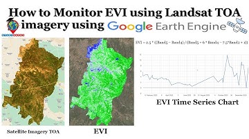 How to Monitor EVI using Landsat TOA imagery using Google Earth Engine || Enhanced Vegetation Index