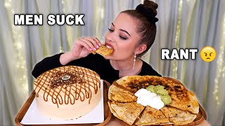 Dulce de Leche Cake and Cheese Quesadillas MUKBANG 😋