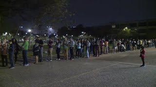 Long wait times for voters on Super Tuesday