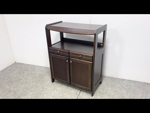 ○ karimoku カリモク 木製 キャビネット 電話台 2口コンセント付き ○ karimoku カリモク 木製 キャビネット 電話台 2口コンセント付き