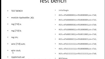 carry ripple adder  |verilog code| carry ripple adder  8bit   testbench code