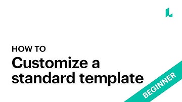 Customize a standard template [ Lucidpress tutorials ]