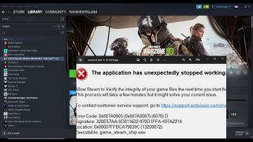 COD Warzone 2.0: Fix Error The Application Has Unexpectedly Stopped Working, 0x887A0005/0x887A0007