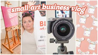 Small Art Business Vlog: Painting, Making Stickers, Haul, Packing Orders, and more!