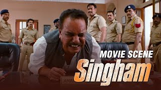 Singham (Ajay Devgn) takes on Corrupt Officer and Politician | Action-packed Movie Clip