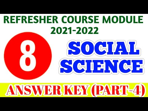 8th Social Science Refresher Course Module Answer Key UNIT 6,7,8 EM