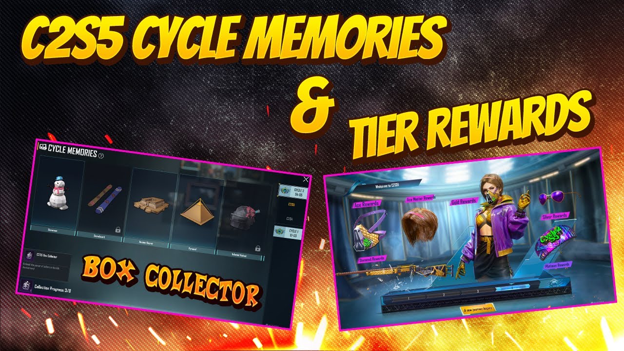 C2S5 Tier Rewards Pubg | C2S5 Cycle Memories Location | c2s5 Box Collector