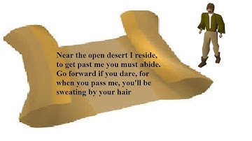 OSRS Clue | Near the open desert I reside to get past me you must abide. Go forward if you dare |