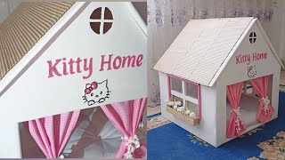 كيف تصنع بيت للقطط بالكرتون | DIY Cardboard Cat House