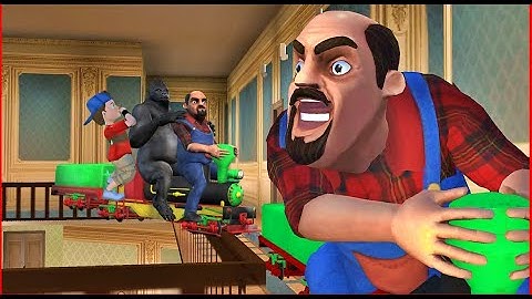 SCARY STRANGER 3D, WRONG DIRECTION -  TRAIN PRANK WALKTHROUGH android HD GAMEPLAY