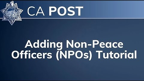 Training Manager Tutorial: Add NPO Portal Users