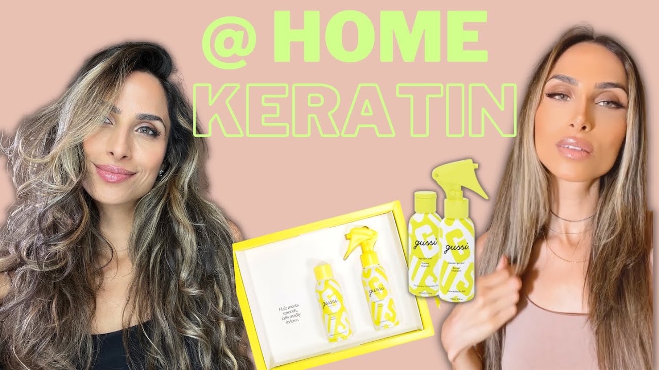 TESTING THE GUSSI AT HOME KERATIN TREATMENT Frizz Free Hair For 6