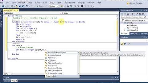 Passing Arrays as Function Arguments in vb.net
