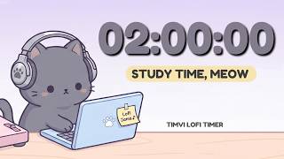 2 Hour Timer for Study and Work | Chill Lofi Atmosphere