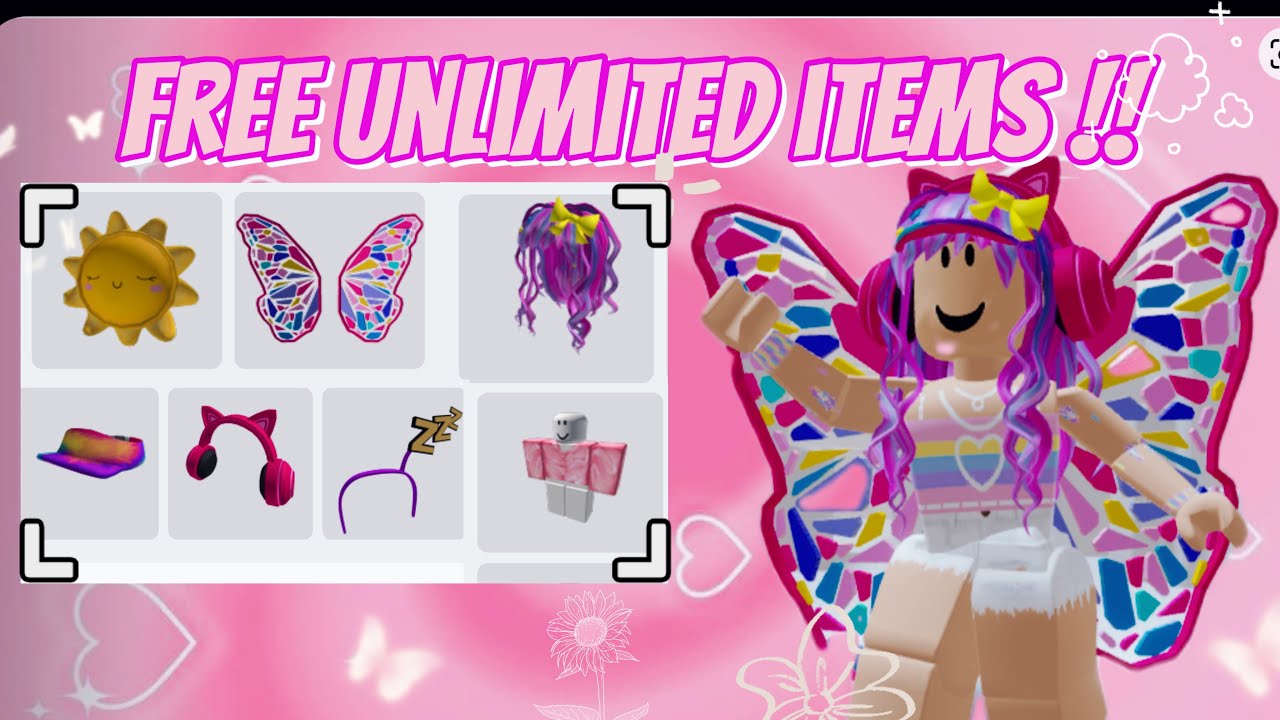 Get these FREE UNLIMITED items | No robux needed - YouTube