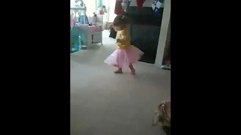 Dog and Sophia dancing