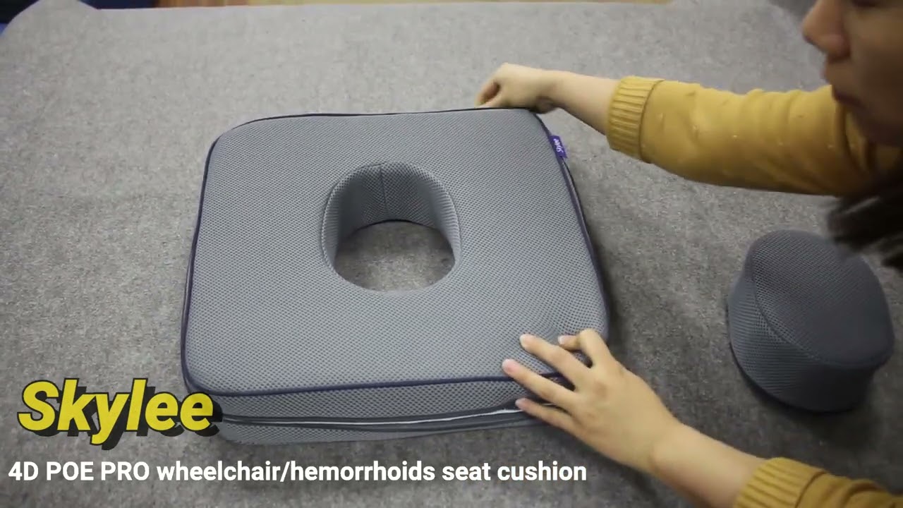 Skylee 4D air fiber anti-decubitus hemorrhoids seat cushion for office chair or wheelchair